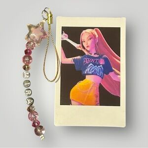 Handmade K-Pop Demon Hunters Mira Keychain and Polaroid
